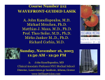 Course Number 212 WAVEFRONT-GUIDED LASIK