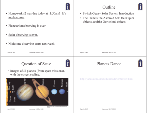 Outline Question of Scale Planets Dance