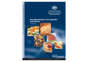 Price Determination in the Australian Food Industry A Report