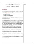 International Finance and the Foreign Exchange Market