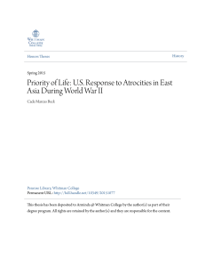 US Response to Atrocities in East Asia During World War II