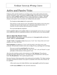 Active and Passive Voice