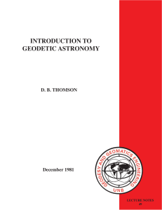introduction to geodetic astronomy