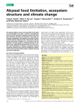 Abyssal food limitation, ecosystem structure and climate change