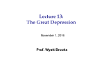 Lecture 13: The Great Depression