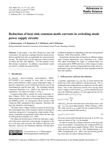 Reduction of heat sink common-mode currents in switching mode