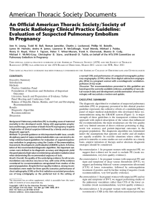Evaluation of Suspected Pulmonary Embolism in Pregnancy