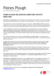 Paines Plough Programme 2010