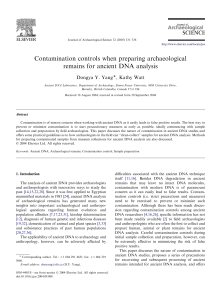 Contamination controls when preparing archaeological remains for