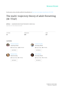 The multi-trajectory theory of adult firesetting (M