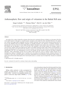 Asthenospheric flow and origin of volcanism in the Baikal Rift area