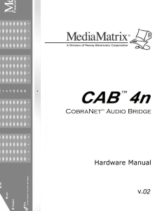 CAB 4N Manual - Peavey Commercial Audio