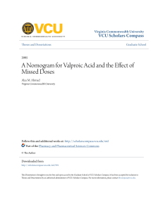 A Nomogram for Valproic Acid and the Effect of Missed Doses