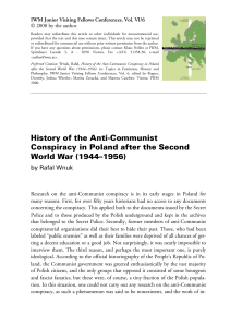 History of the Anti-Communist Conspiracy in Poland