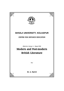 Modern and Post-modern British Literature