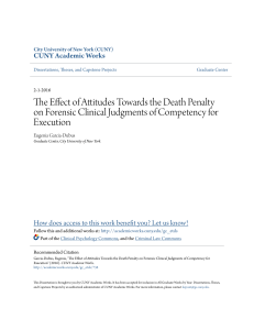 The Effect of Attitudes Towards the Death Penalty on Forensic