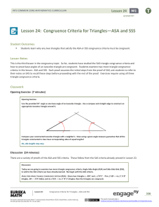 Lesson 24: Congruence Criteria for Triangles—ASA