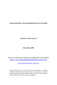 Challenging Transformation`s Clichés