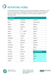 Reporting verbs - Victoria University of Wellington