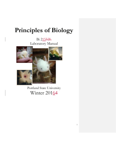Principles of Biology - Portland State University