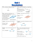 Geometry Unit 1