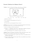 Practice Problems for Midterm Exam I