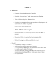 Chapter 3-1 • Definitions: - Genetics: the scientific study of heredity