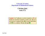 Calculus Quiz week 37.1 - Personal Web pages at the Department