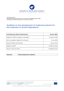 Guideline on Alcohol Dependence - EMA