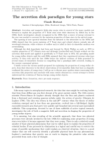 The accretion disk paradigm for young stars