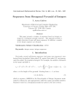 Sequences from Hexagonal Pyramid of Integers