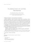Classification of matter: Properties