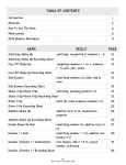 Table of Contents and Sample Games - Box Cars and One