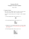 Gnomons (Part II): Triangular and Square Numbers