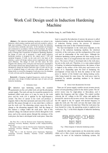 Work Coil Design used in Induction Hardening Machine