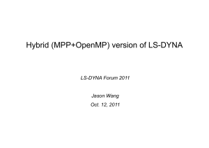 Hybrid (MPP+OpenMP) version of LS-DYNA