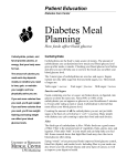 Diabetes Meal Planning
