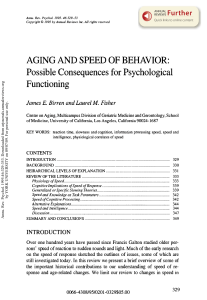 Aging and Speed of Behavior: Possible
