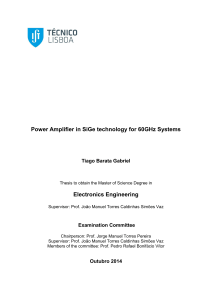 Power Amplifier in SiGe technology for 60GHz Systems Electronics
