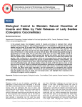 Biological Control to Maintain Natural Densities of Insects and Mites