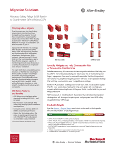 Minotaur Safety Relays (MSR) Family to Guardmaster Safety Relays