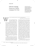 Political Language, Democracy, and the Language Arts Class