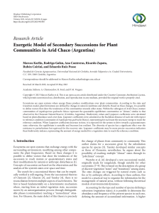 Exergetic Model of Secondary Successions for Plant Communities in