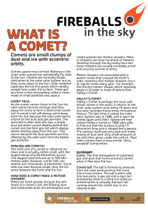 what is a comet? - Fireballs in the sky