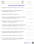 Property Worksheet and Answer Key