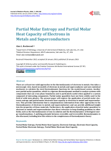 Partial Molar Entropy and Partial Molar Heat Capacity of Electrons in