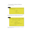 Cryptography Midterm Solutions