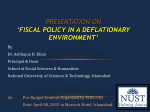 Fiscal Policy in a deflationary environment