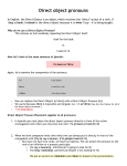 Direct object pronouns