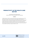 productivity in the health care sector